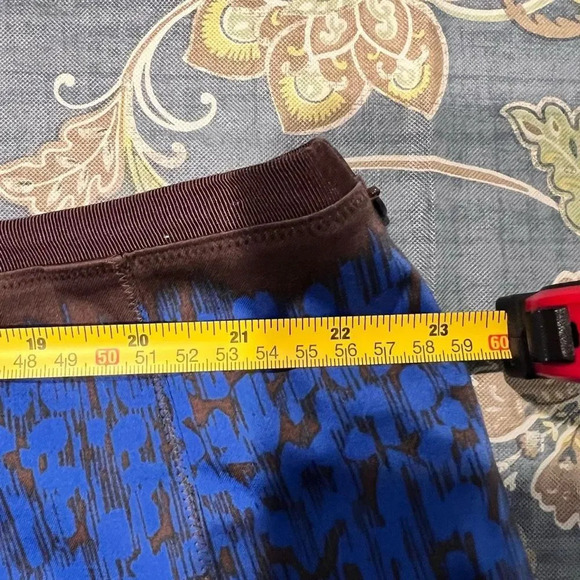 Lane Bryant A-Line Pleated‎ Multi Colored Midi Brown And Blue Skirt NWT - Picture 5 of 6